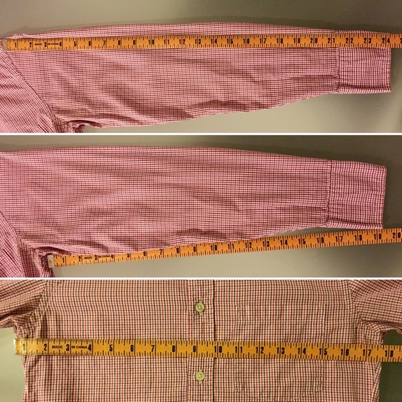 3/$20 🎁 FREE GIFT JCrew slim red purple check white button XS - Picture 8 of 8